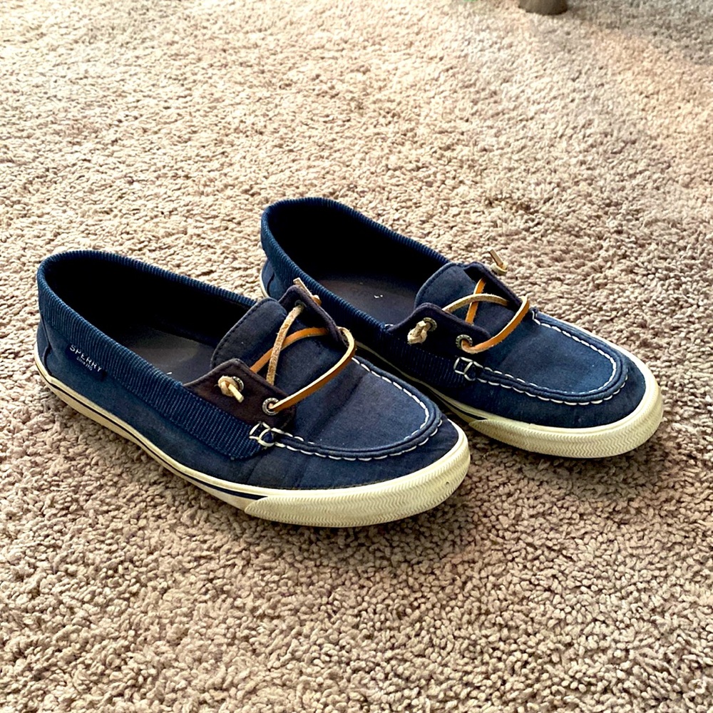 Navy Blue Sperry slip-ons!